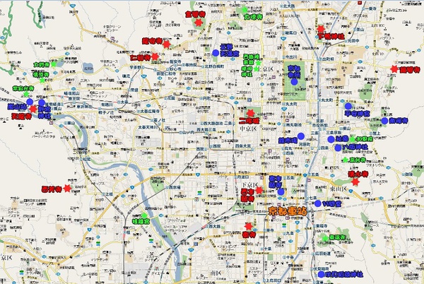 京都景点位置图